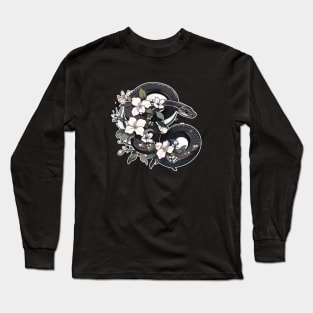 Gothic Aesthetic Cute Floral Snake Long Sleeve T-Shirt